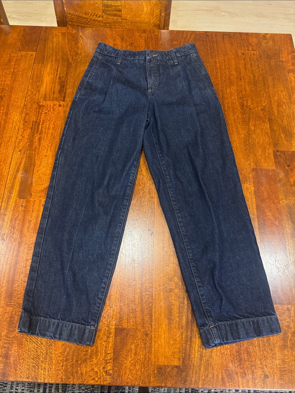 Banana Republic Mid-rise Straight Dark Wash Barrel Like Jeans